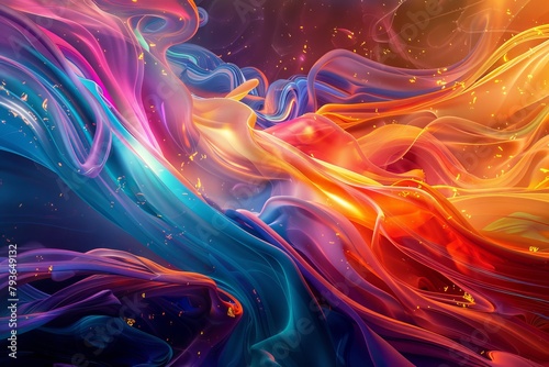 Colorful and fluid abstract design on a translucent backdrop, ready to add vibrancy to your compositions