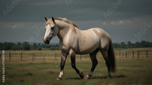 wild horse, pet horse, horse running in the park, Portrait of Icelandic wild horse, mare, hard horse, running horse, white horse, beautiful horse, Galloping horse, Camargue Horse © Kashif