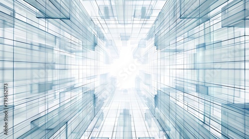 Cybernetic grid patterns creating mesmerizing visual effects and illusions against a bright white background