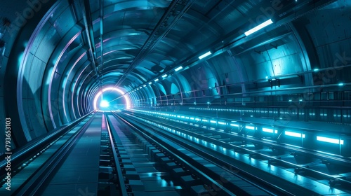 Digital rendering of a futuristic transportation network with underground tunnels and autonomous hyperloops