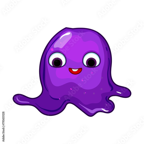trendy slime character cartoon. diy sensory, stress relief, creative imaginative trendy slime character sign. isolated symbol vector illustration