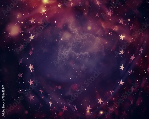 A beautiful space nebula with glowing stars. photo