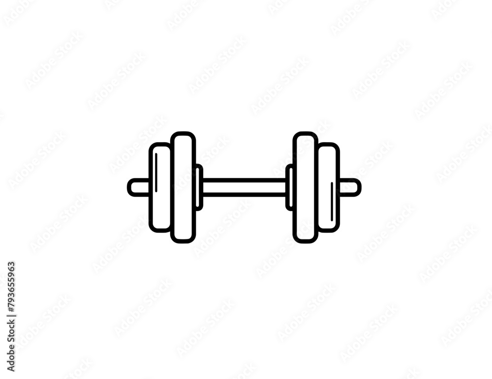 dumbbell black outline on transparent background dumbbell black outline on transparent background