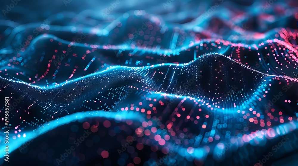 Futuristic design texture featuring AI-driven algorithmic patterns