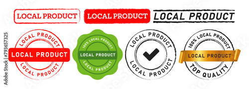 local product circle stamp and seal badge label sticker sign locally commerce marketing