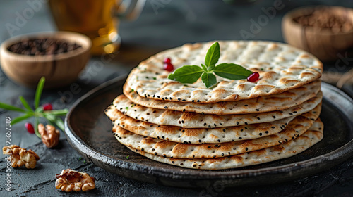 Matzah, also known as matzo, is a type of unleavened flatbread deeply rooted in Jewish culinary traditions, serving as a fundamental component of the Passover festival