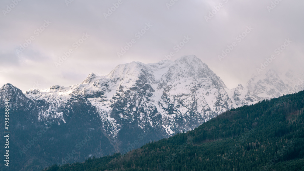 Mountain peak Hochkonig. Beautiful German and Austrian Alps.