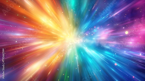 Radiant Rainbow Light Burst - A Stunning Spectrum of Color