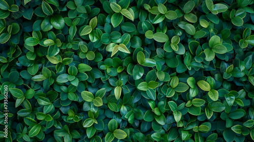 Background with green leaves, wall of leaves © GHart