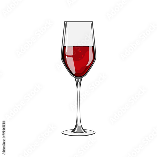 bordeaux wine glass cartoon. chardonnay merlot, pinot cabernet, zinfandel syrah bordeaux wine glass sign. isolated symbol vector illustration