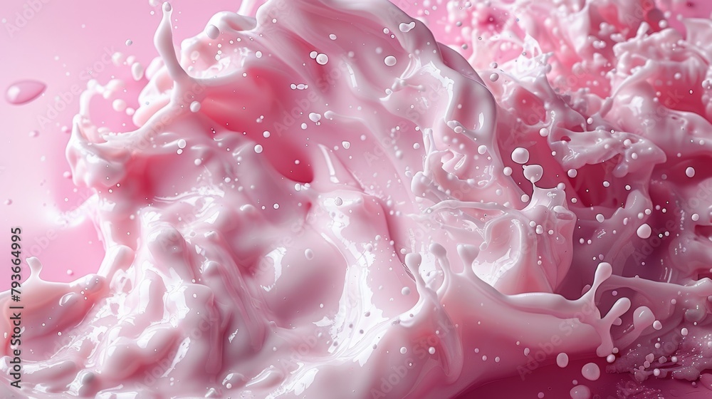 Close-up of Moisturizer Cream Texture on a Vibrant Pink Background Generative AI Close-up of Moisturizer Cream Texture on a Vibrant Pink Background Generative AI
