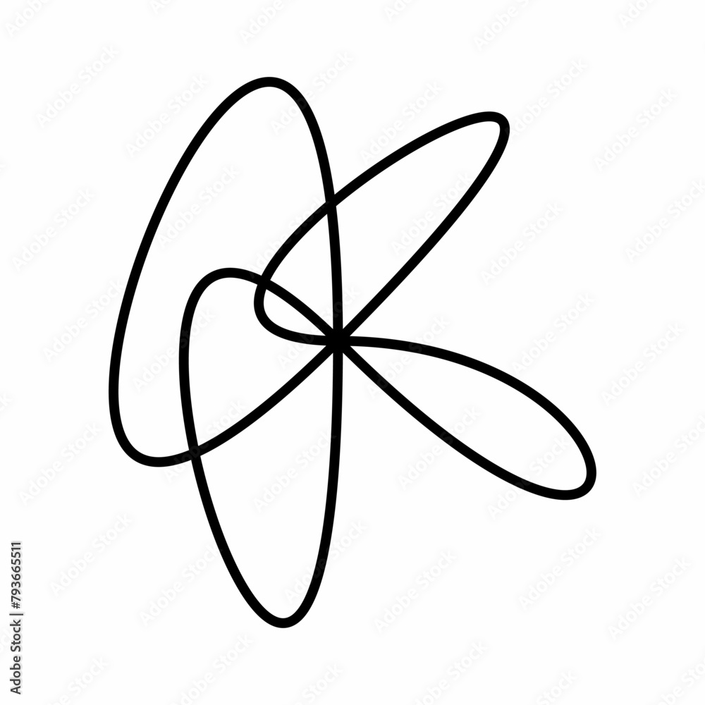 Fototapeta premium black and white line illustration