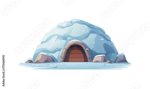 Igloo vector flat minimalistic asset isolated vector style illustration