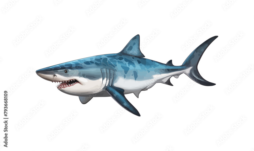Naklejka premium shark isolated vector style on isolated background illustration