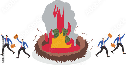 The living bird's nest is on fire, a group of businessmen fled, businessmen lost their investment principal, lost their safe haven and shelter