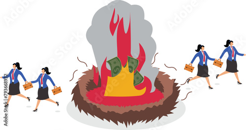 The living bird's nest is on fire, a group of businesswomen fled, businessmen lost their investment principal, lost their safe haven and shelter
