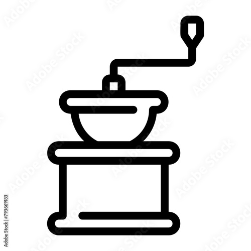 coffee grinder line icon