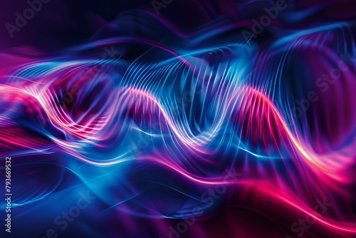 Abstract background featuring swirling sound waves in a hypnotic display