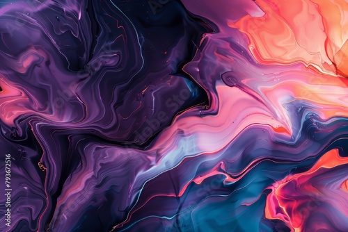 An abstract digital painting, with fluid brushstrokes and vibrant colors