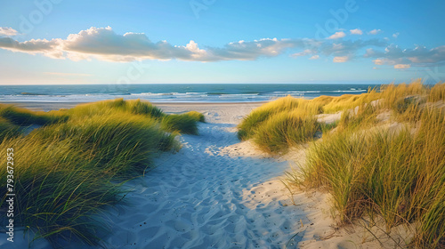 Beach at Wink an Zee in the Netherlands. 