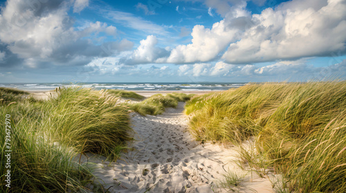 Beach at Wink an Zee in the Netherlands. 