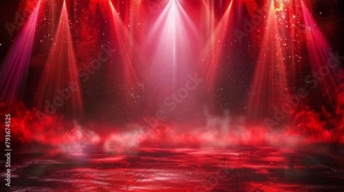 dynamic red gritty spotlight stage design  wwe style edged background  