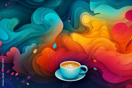 abstract background for Hot Tea Month