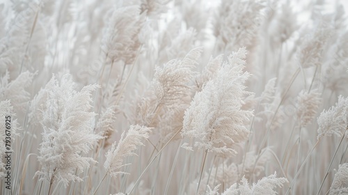 aesthetic beautiful shades of neutral pampas grass and reeds backgrounds with copy space