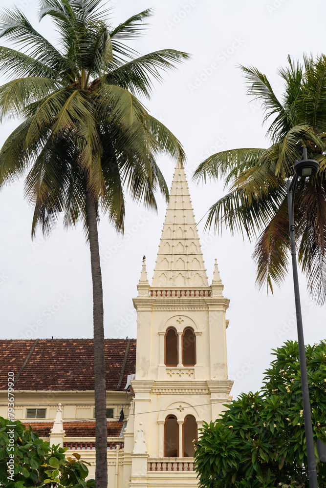 Santa Cruz Basilica, Built during the 1500s, Santa Cruz is one of the eight Basilicas in India and the second oldest Diocese of the country. 12 April 2024, Kochi, Kerala, India.