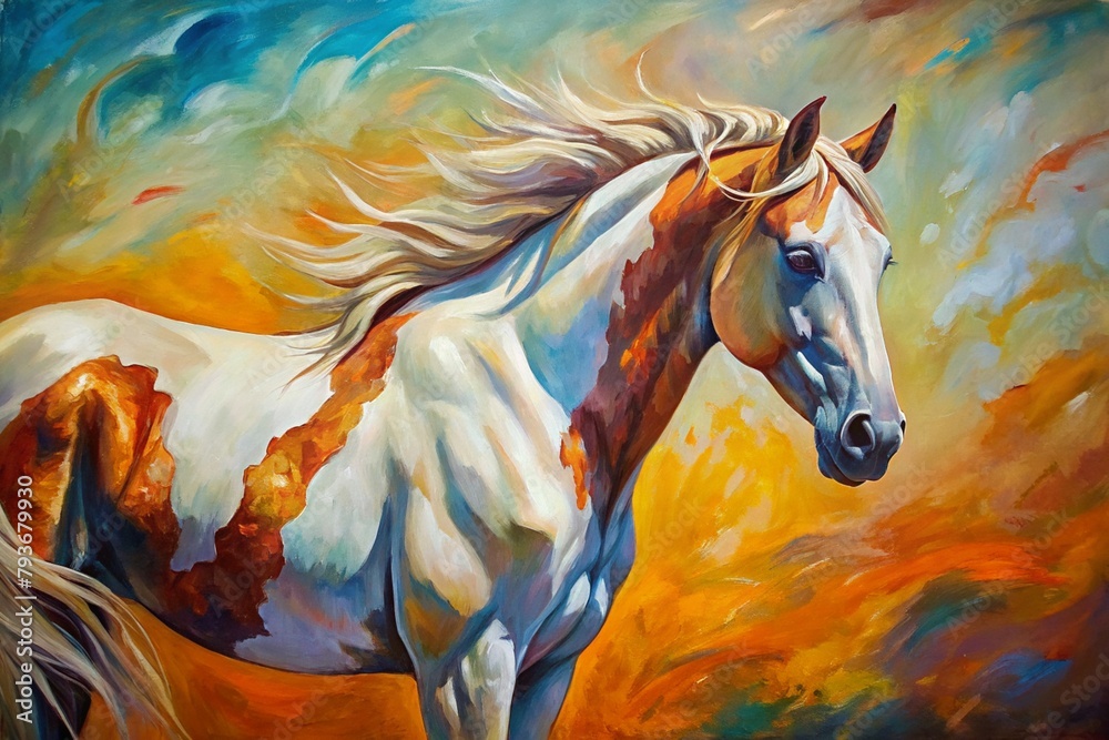 abstract-oil-painting-art-of-american-paint-horse