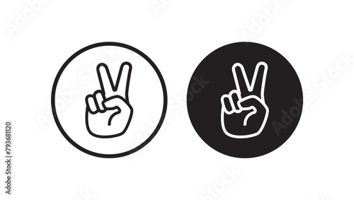 peace icon on white background