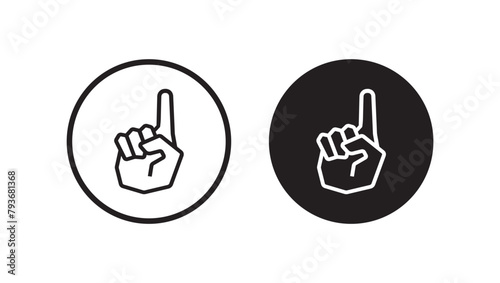 hand icon on white background