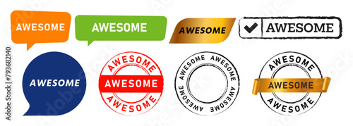 awesome circle rectangle stamp and speech bubble labels ticker sign for motivational quote