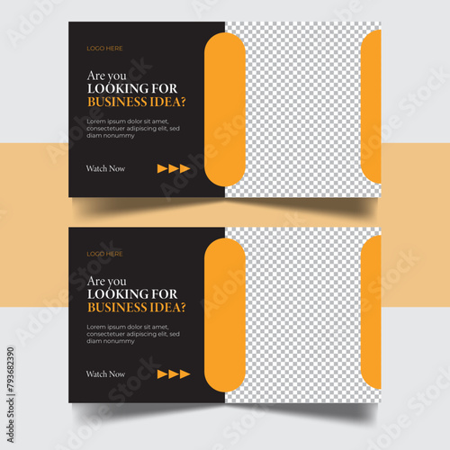 YouTube video thumbnail and web banner template.