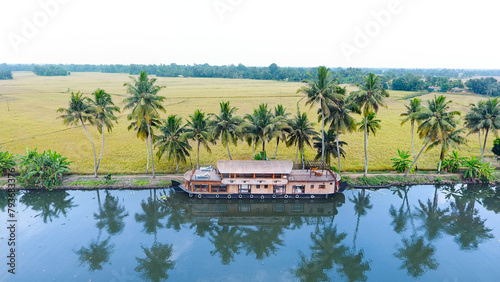 Foto vembanad backwaters in alappuzha kerala india