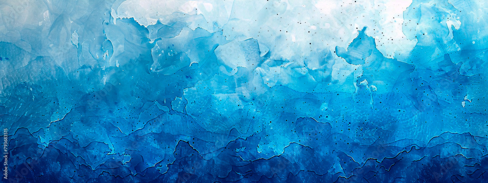 Serene Blues, The Harmony of Watercolor and Paper, A Whisper of Creative Dreams