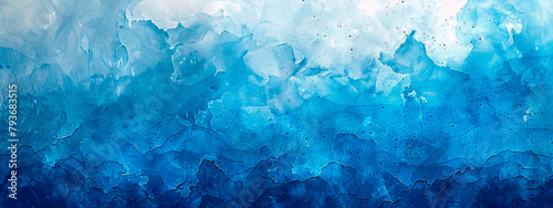 Serene Blues, The Harmony of Watercolor and Paper, A Whisper of Creative Dreams