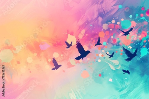 abstract background for International Migratory Bird Day  photo