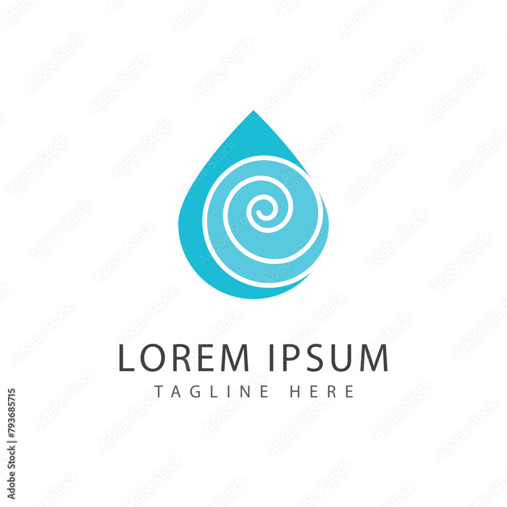 Water drop illustration logo vector design Water drop illustration logo vector design