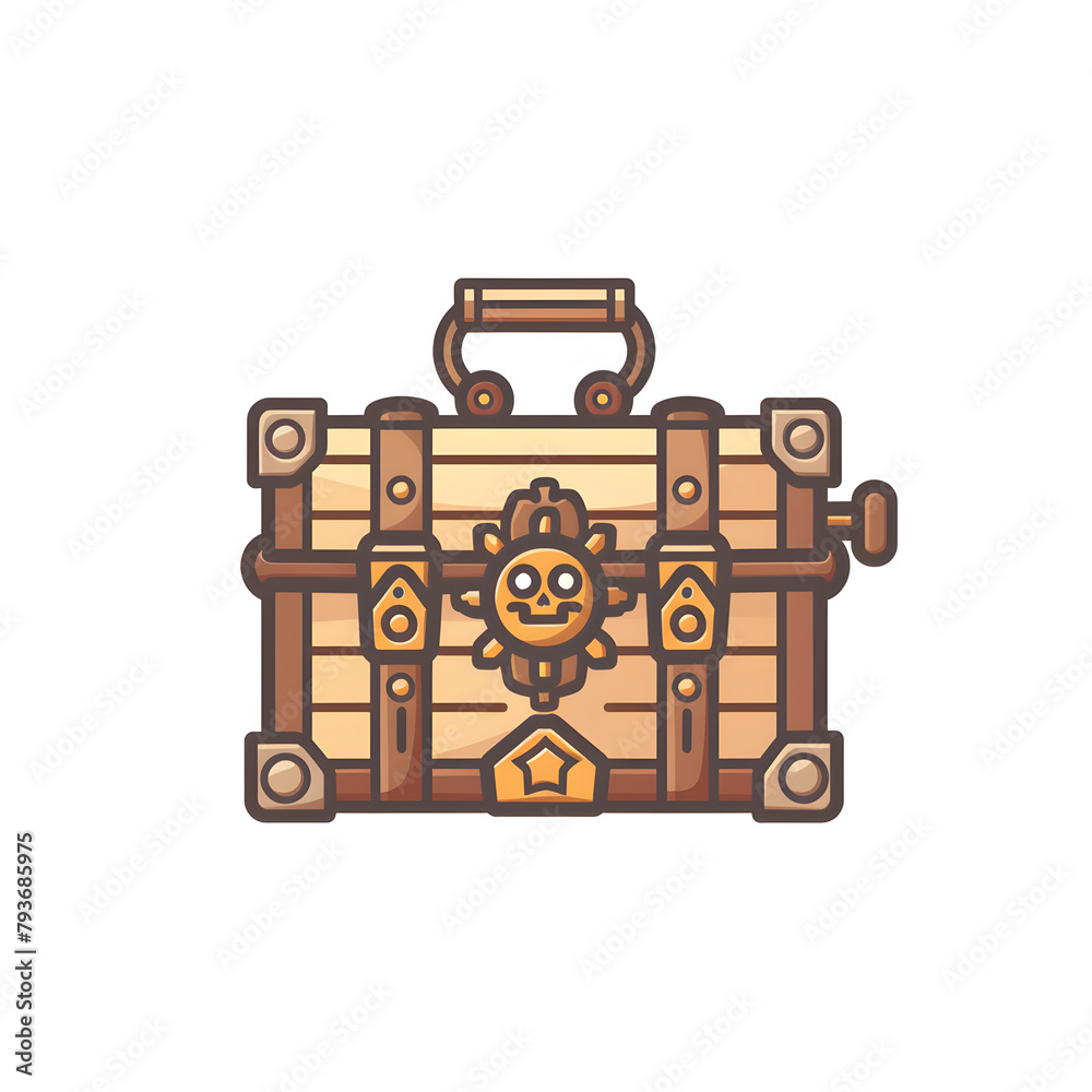 Obraz premium Treasure Chest isolated on white background