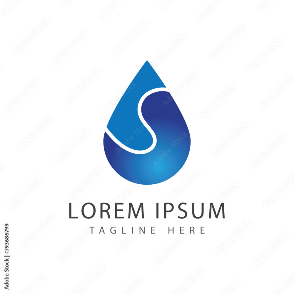 Water drop illustration logo vector design Water drop illustration logo vector design