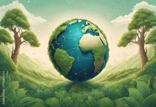 Fototapeta Naklejka Na Ścianę i Meble -  green planet earth