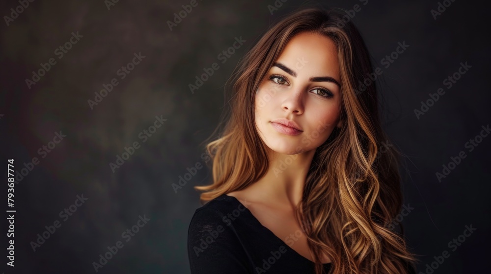 Beautiful amazing Bulgaria woman on studio background. Copy Space. Beautiful amazing Bulgaria woman on studio background. Copy Space.