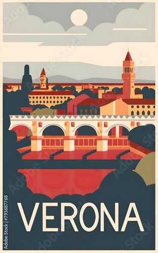 Vintage Verona Poster Design | Italy