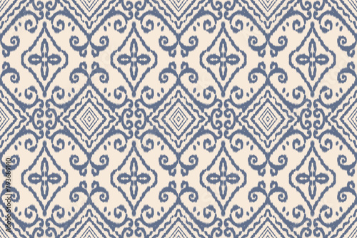 Seamless ethnic design, ikat art. beautiful hand drawn Design for textile and printingEthnic pattern.beautiful pattern. folk embroidery,bohemian style,aztec geometric art 