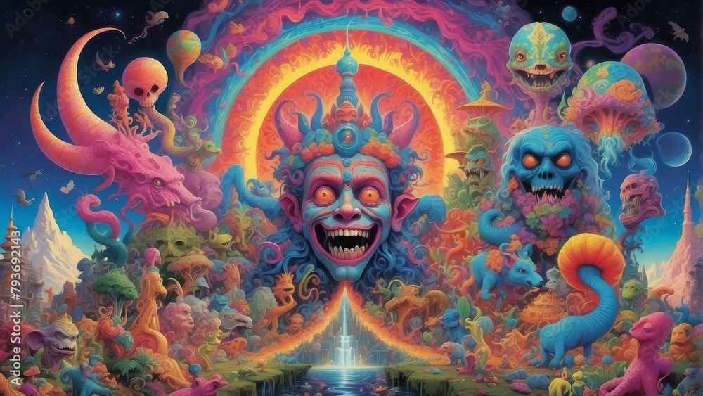 trippy vibrant world -generative ai trippy vibrant world -generative ai