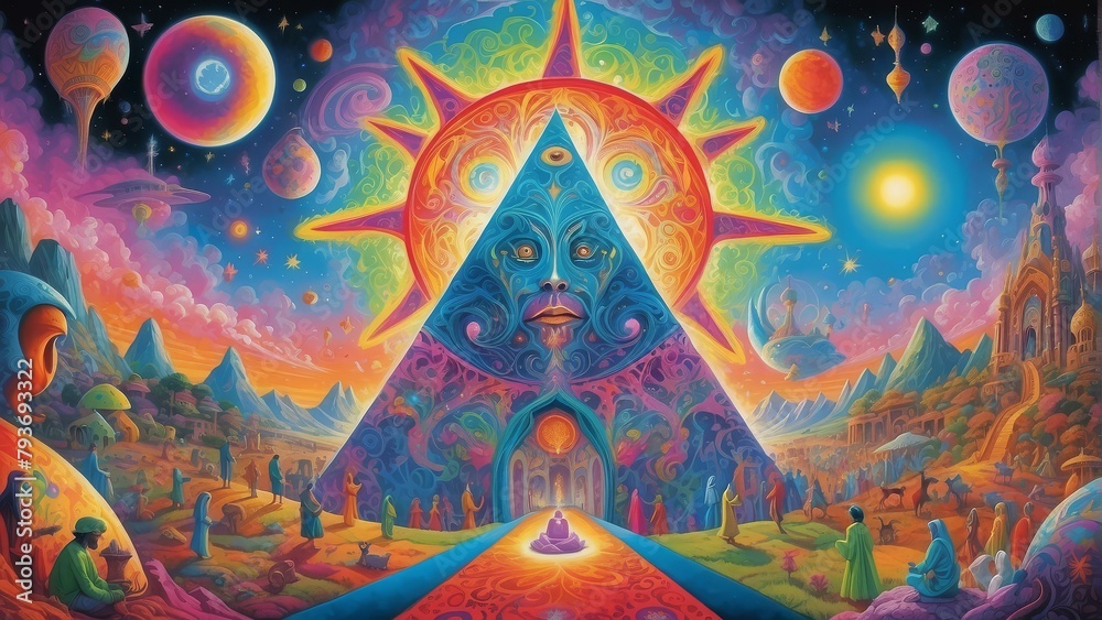 trippy vibrant world -generative ai trippy vibrant world -generative ai