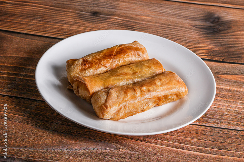 Traditional crispy fried stuffed springroll Traditional crispy fried stuffed springroll