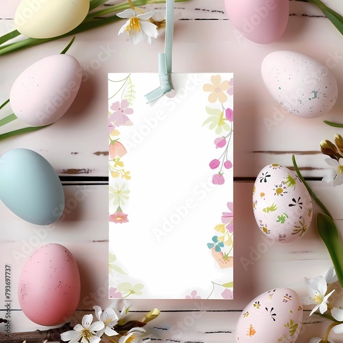 Easter day mockup tag