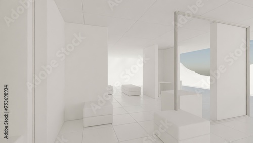 interior of a house - background for videocalls - made in blender